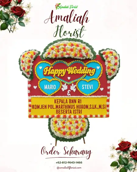 Papan Bunga Pernikahan Bonatua Lunasi